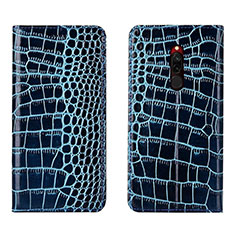 Handytasche Stand Schutzhülle Leder Hülle L10 für Xiaomi Redmi 8 Blau