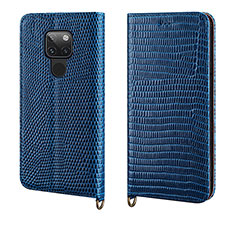 Handytasche Stand Schutzhülle Leder Hülle L11 für Huawei Mate 20 Blau