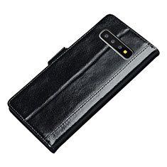 Handytasche Stand Schutzhülle Leder Hülle P01 für Samsung Galaxy S10 5G Schwarz
