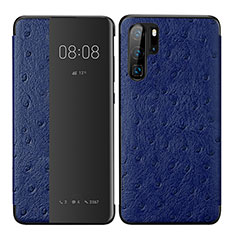 Handytasche Stand Schutzhülle Leder Hülle P02 für Huawei P30 Pro Blau