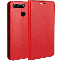 Handytasche Stand Schutzhülle Leder Hülle T01 für Huawei Honor V20 Rot