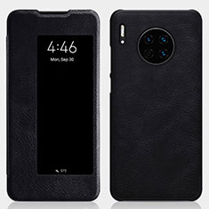 Handytasche Stand Schutzhülle Leder Hülle T01 für Huawei Mate 30E Pro 5G Schwarz