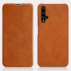 Handytasche Stand Schutzhülle Leder Hülle T02 für Huawei Honor 20S Orange
