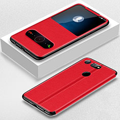 Handytasche Stand Schutzhülle Leder Hülle T02 für Huawei Honor V20 Rot