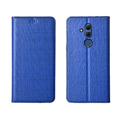 Handytasche Stand Schutzhülle Leder Hülle T02 für Huawei Mate 20 Lite Blau