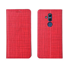 Handytasche Stand Schutzhülle Leder Hülle T02 für Huawei Mate 20 Lite Rot