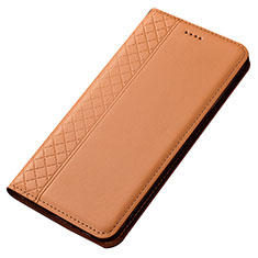 Handytasche Stand Schutzhülle Leder Hülle T02 für Samsung Galaxy A90 4G Orange