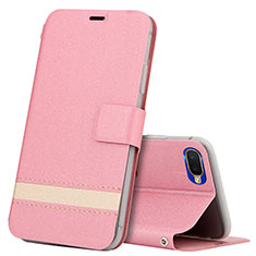 Handytasche Stand Schutzhülle Leder Hülle T03 für Oppo R15X Rosa