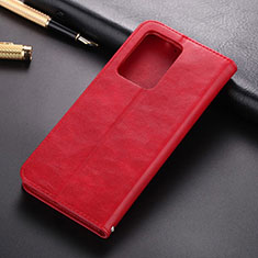 Handytasche Stand Schutzhülle Leder Hülle T03 für Samsung Galaxy S20 Plus 5G Rot