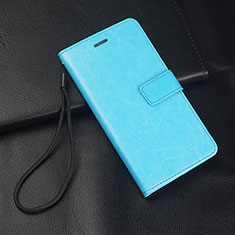 Handytasche Stand Schutzhülle Leder Hülle T04 für Huawei P30 Lite New Edition Hellblau