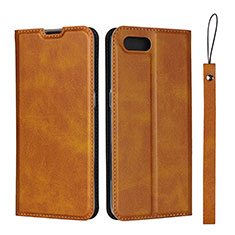 Handytasche Stand Schutzhülle Leder Hülle T05 für Oppo K1 Orange