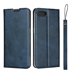 Handytasche Stand Schutzhülle Leder Hülle T05 für Oppo RX17 Neo Blau