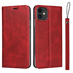 Handytasche Stand Schutzhülle Leder Hülle T06 für Apple iPhone 11 Rot