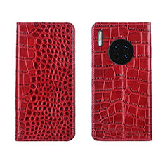 Handytasche Stand Schutzhülle Leder Hülle T06 für Huawei Mate 30 5G Rot