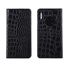 Handytasche Stand Schutzhülle Leder Hülle T06 für Huawei Mate 30 5G Schwarz