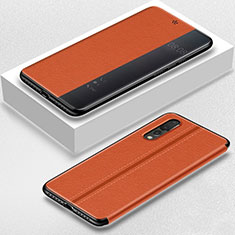 Handytasche Stand Schutzhülle Leder Hülle T07 für Huawei P20 Pro Orange