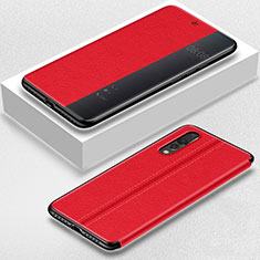 Handytasche Stand Schutzhülle Leder Hülle T07 für Huawei P20 Pro Rot