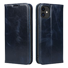 Handytasche Stand Schutzhülle Leder Hülle T08 für Apple iPhone 11 Blau