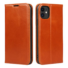 Handytasche Stand Schutzhülle Leder Hülle T08 für Apple iPhone 11 Orange