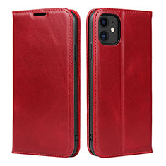 Handytasche Stand Schutzhülle Leder Hülle T08 für Apple iPhone 11 Rot