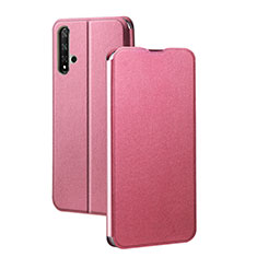 Handytasche Stand Schutzhülle Leder Hülle T08 für Huawei Honor 20 Rosa