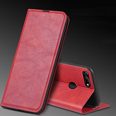 Handytasche Stand Schutzhülle Leder Hülle T08 für Huawei Honor V20 Rot