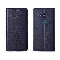 Handytasche Stand Schutzhülle Leder Hülle T08 für Huawei Mate 20 Lite Blau