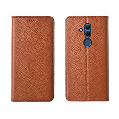 Handytasche Stand Schutzhülle Leder Hülle T08 für Huawei Mate 20 Lite Orange