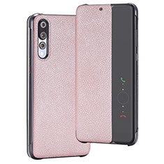 Handytasche Stand Schutzhülle Leder Hülle T08 für Huawei P20 Pro Rosegold