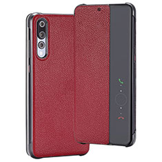 Handytasche Stand Schutzhülle Leder Hülle T08 für Huawei P20 Pro Rot