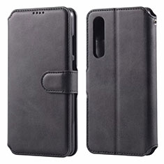 Handytasche Stand Schutzhülle Leder Hülle T08 für Huawei P30 Schwarz