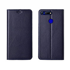 Handytasche Stand Schutzhülle Leder Hülle T09 für Huawei Honor V20 Blau