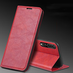 Handytasche Stand Schutzhülle Leder Hülle T09 für Huawei P20 Pro Rot