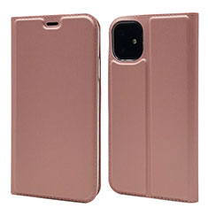 Handytasche Stand Schutzhülle Leder Hülle T11 für Apple iPhone 11 Rosegold