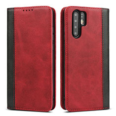 Handytasche Stand Schutzhülle Leder Hülle T11 für Huawei P30 Pro New Edition Rot