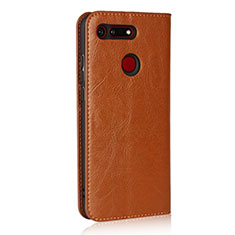 Handytasche Stand Schutzhülle Leder Hülle T19 für Huawei Honor V20 Orange