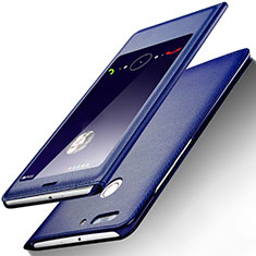 Handytasche Stand Schutzhülle Leder L01 für Huawei Honor 8 Pro Blau