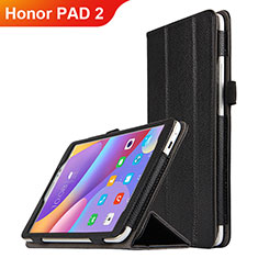 Handytasche Stand Schutzhülle Leder L01 für Huawei Honor Pad 2 Schwarz