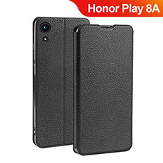 Handytasche Stand Schutzhülle Leder L01 für Huawei Honor Play 8A Schwarz
