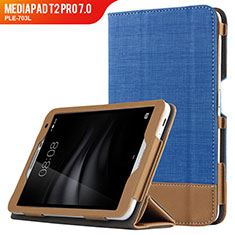 Handytasche Stand Schutzhülle Leder L01 für Huawei MediaPad T2 Pro 7.0 PLE-703L Blau