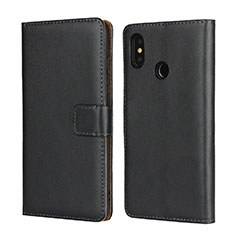 Handytasche Stand Schutzhülle Leder L01 für Xiaomi Mi 8 Schwarz