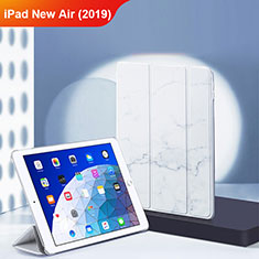 Handytasche Stand Schutzhülle Leder L02 für Apple iPad New Air (2019) 10.5 Weiß