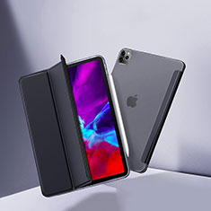 Handytasche Stand Schutzhülle Leder L02 für Apple iPad Pro 12.9 (2021) Schwarz