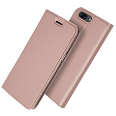 Handytasche Stand Schutzhülle Leder L03 für OnePlus 5T A5010 Rosegold