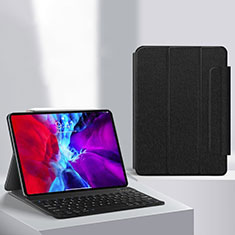 Handytasche Stand Schutzhülle Leder L04 für Apple iPad Pro 12.9 (2020) Schwarz