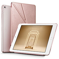 Handytasche Stand Schutzhülle Leder L08 für Apple New iPad 9.7 (2017) Rosegold