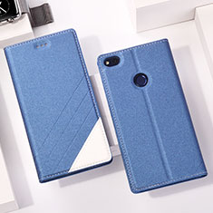 Handytasche Stand Schutzhülle Leder R01 für Huawei Nova Lite Blau