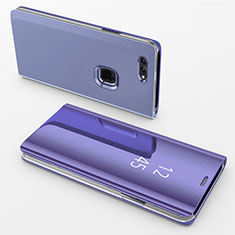 Handytasche Stand Schutzhülle Leder Rahmen Spiegel Tasche für Apple iPhone 7 Plus Violett
