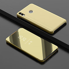 Handytasche Stand Schutzhülle Leder Rahmen Spiegel Tasche für Huawei Enjoy 9 Plus Gold