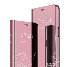 Handytasche Stand Schutzhülle Leder Rahmen Spiegel Tasche für Xiaomi Mi 9 Lite Rosegold